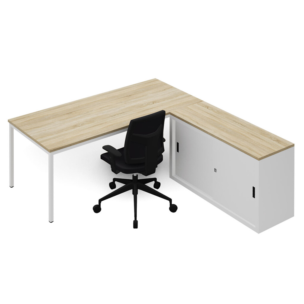Bureautafel Standaard met schuifdeurkast