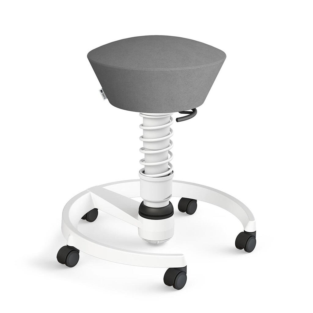 Ergonomische kruk Swopper Microvezel met wielen