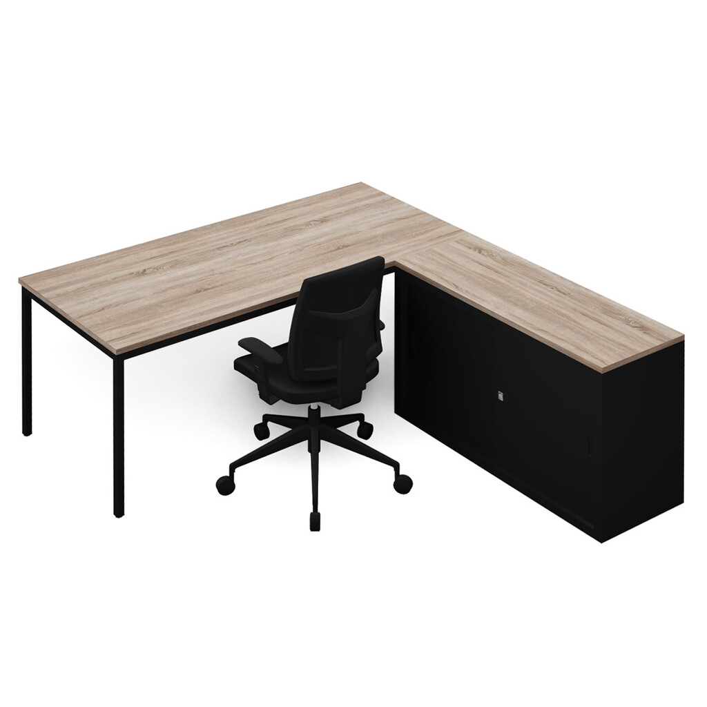 Bureautafel Standaard met schuifdeurkast