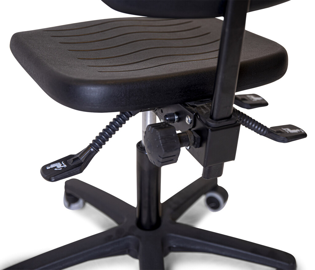 Werkplaatsstoel Plus met PUR zitting