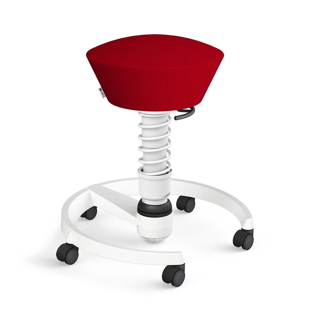 Ergonomische kruk Swopper Microvezel met wielen