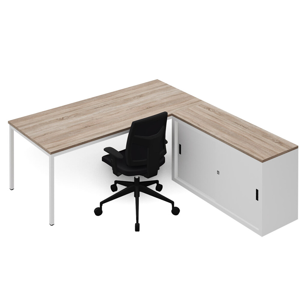 Bureautafel Standaard met schuifdeurkast