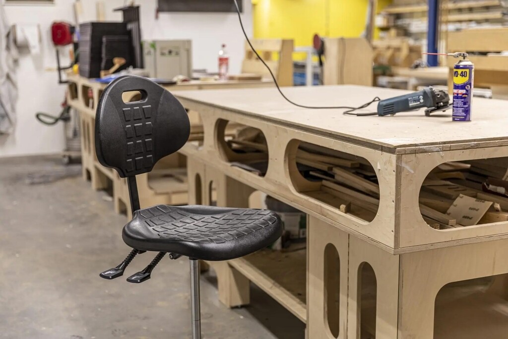 Werkplaatsstoel Basic met PUR zitting