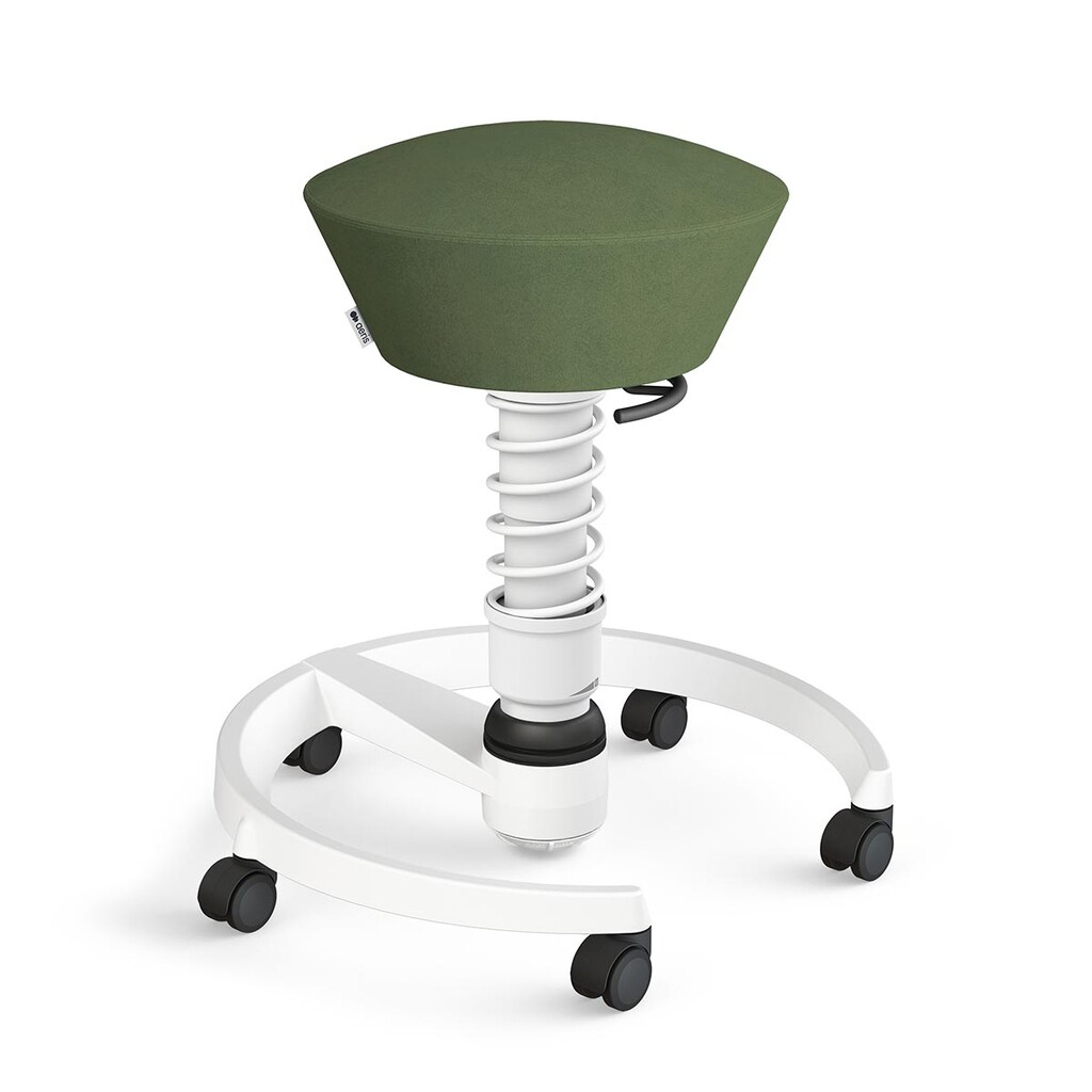 Ergonomische kruk Swopper Microvezel met wielen