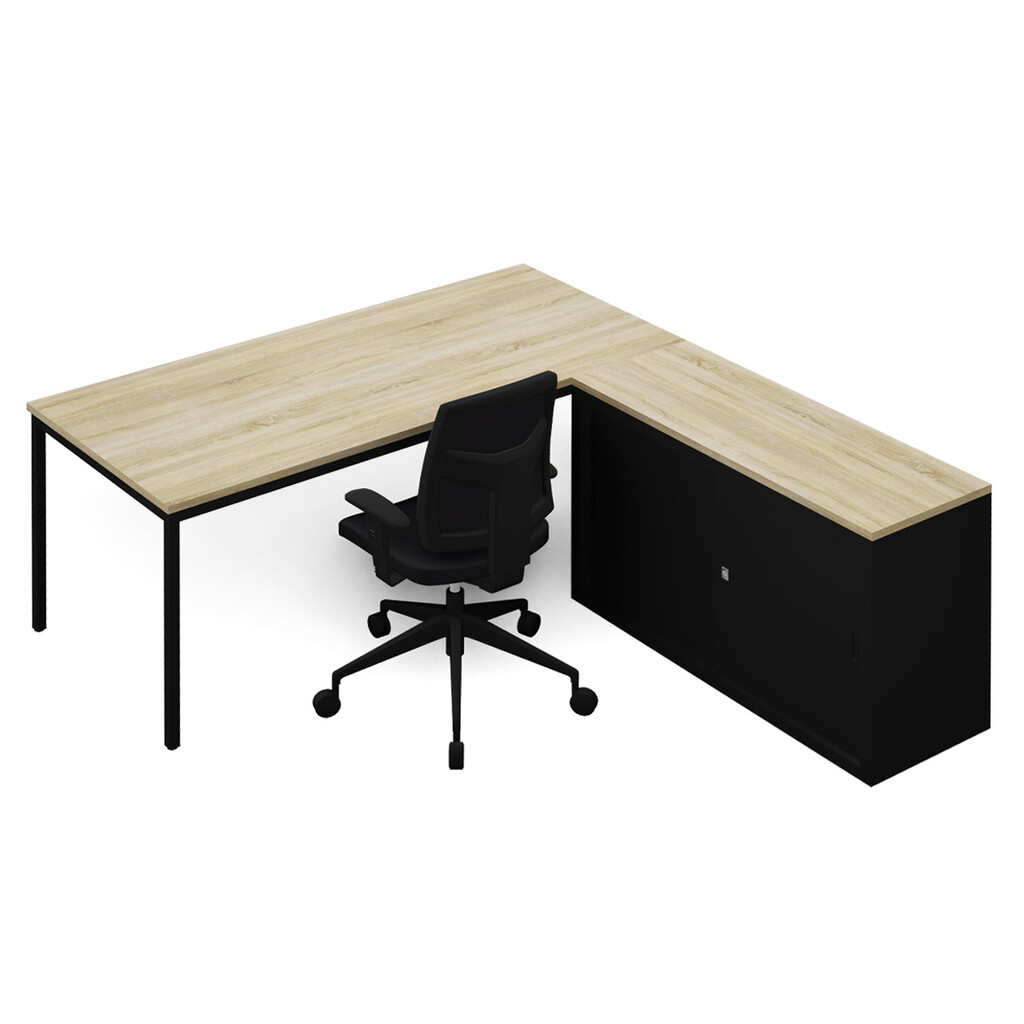 Bureautafel Standaard met schuifdeurkast
