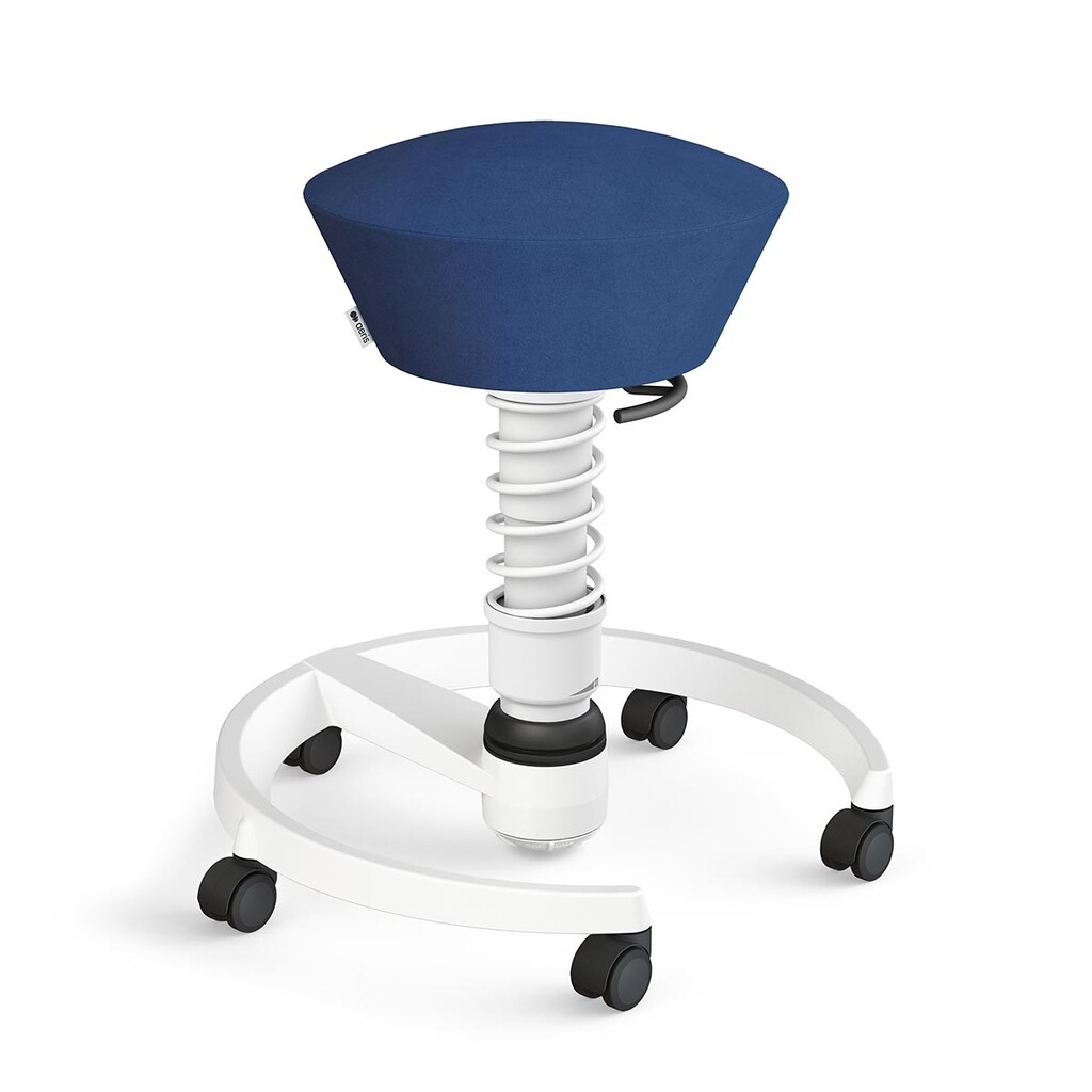 Ergonomische kruk Swopper Microvezel met wielen