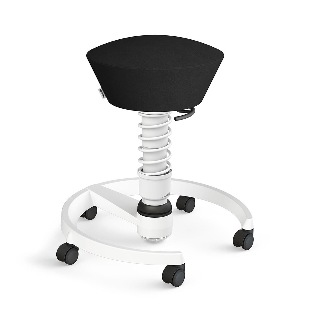 Ergonomische kruk Swopper Microvezel met wielen