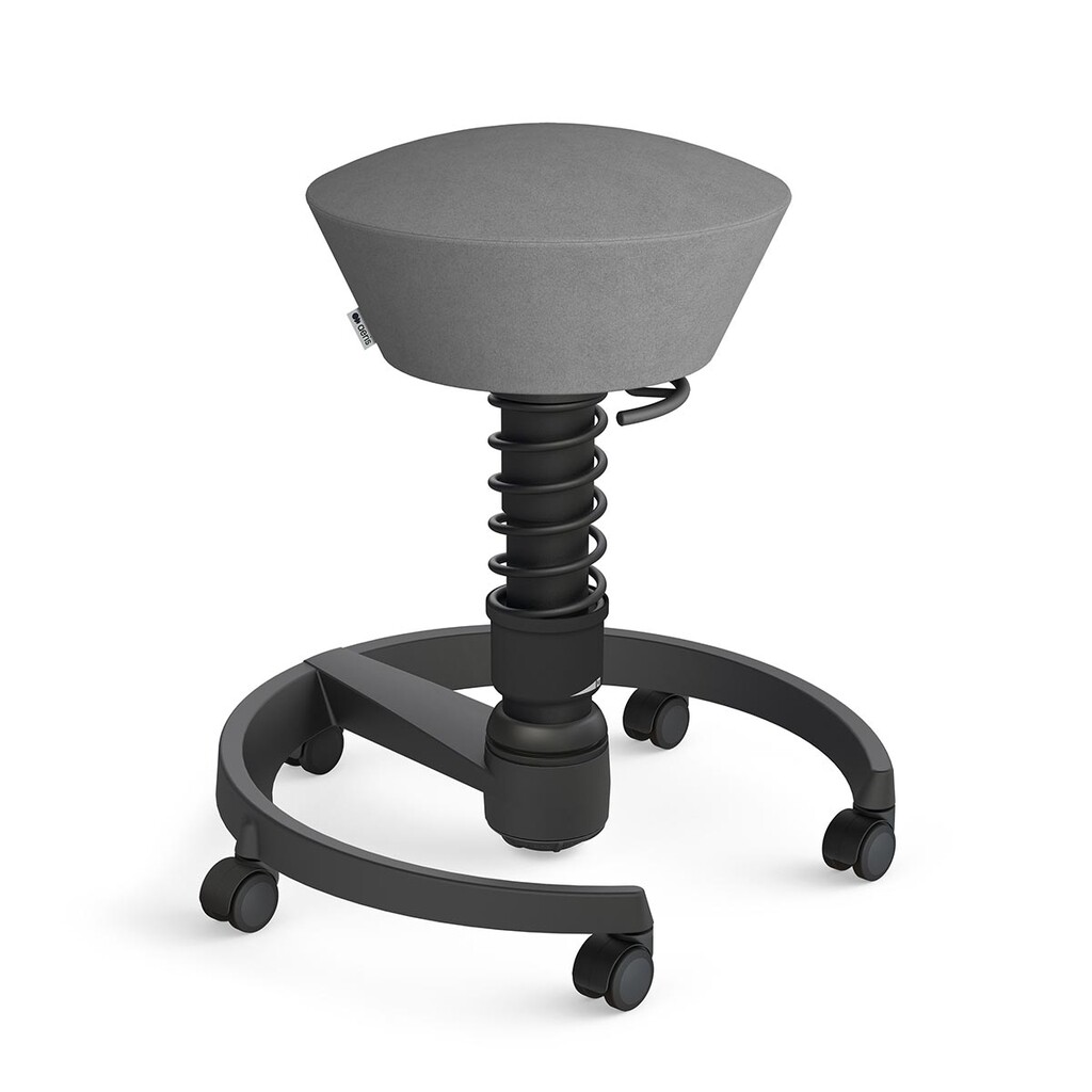 Ergonomische kruk Swopper Microvezel met wielen