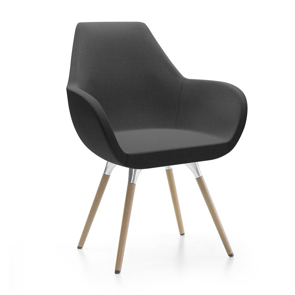 Fauteuil Fan 4-poots hout