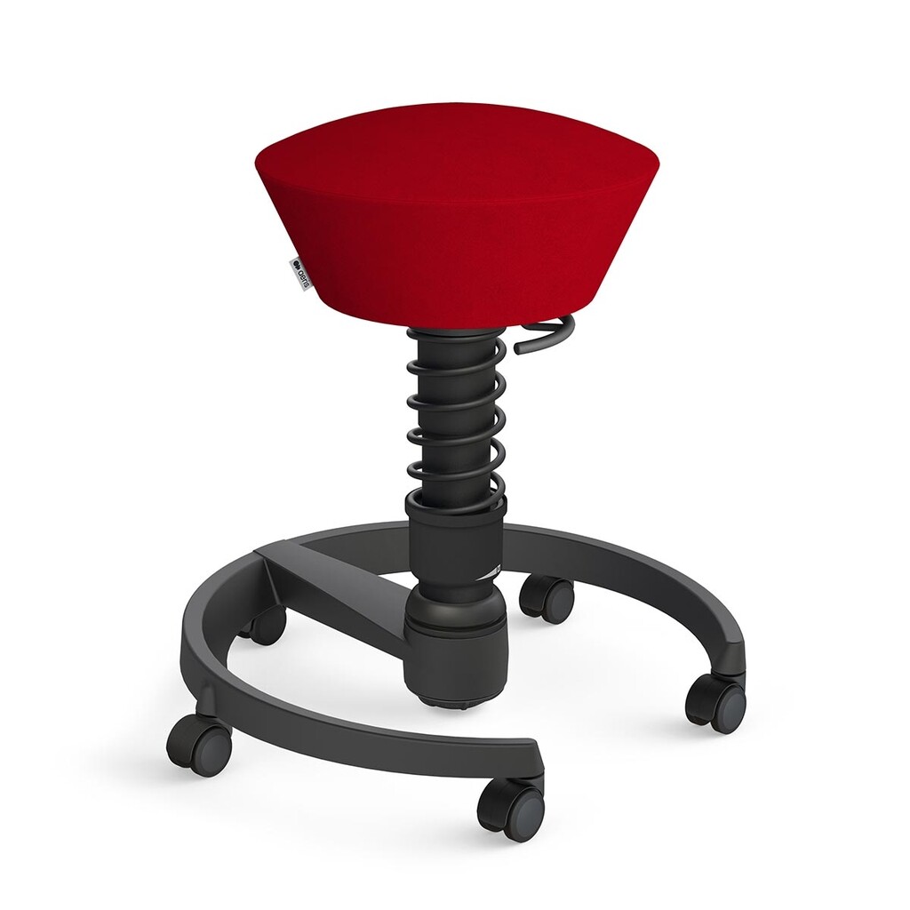 Ergonomische kruk Swopper Microvezel met wielen